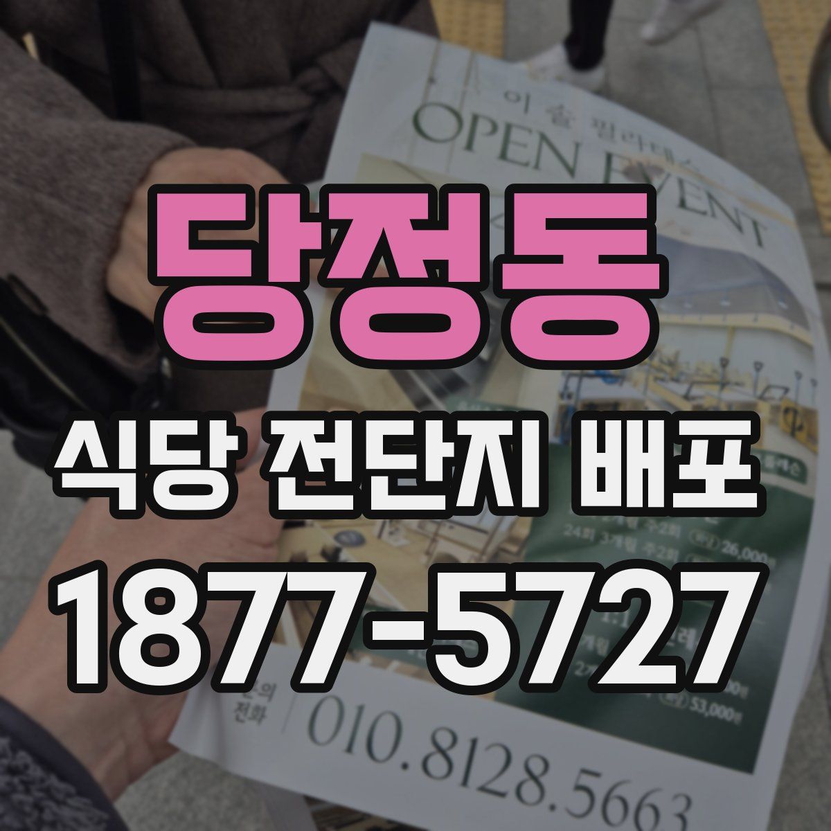 당정동 식당 전단지 배포