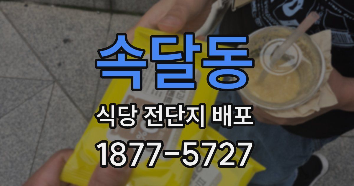 속달동 식당 전단지 배포