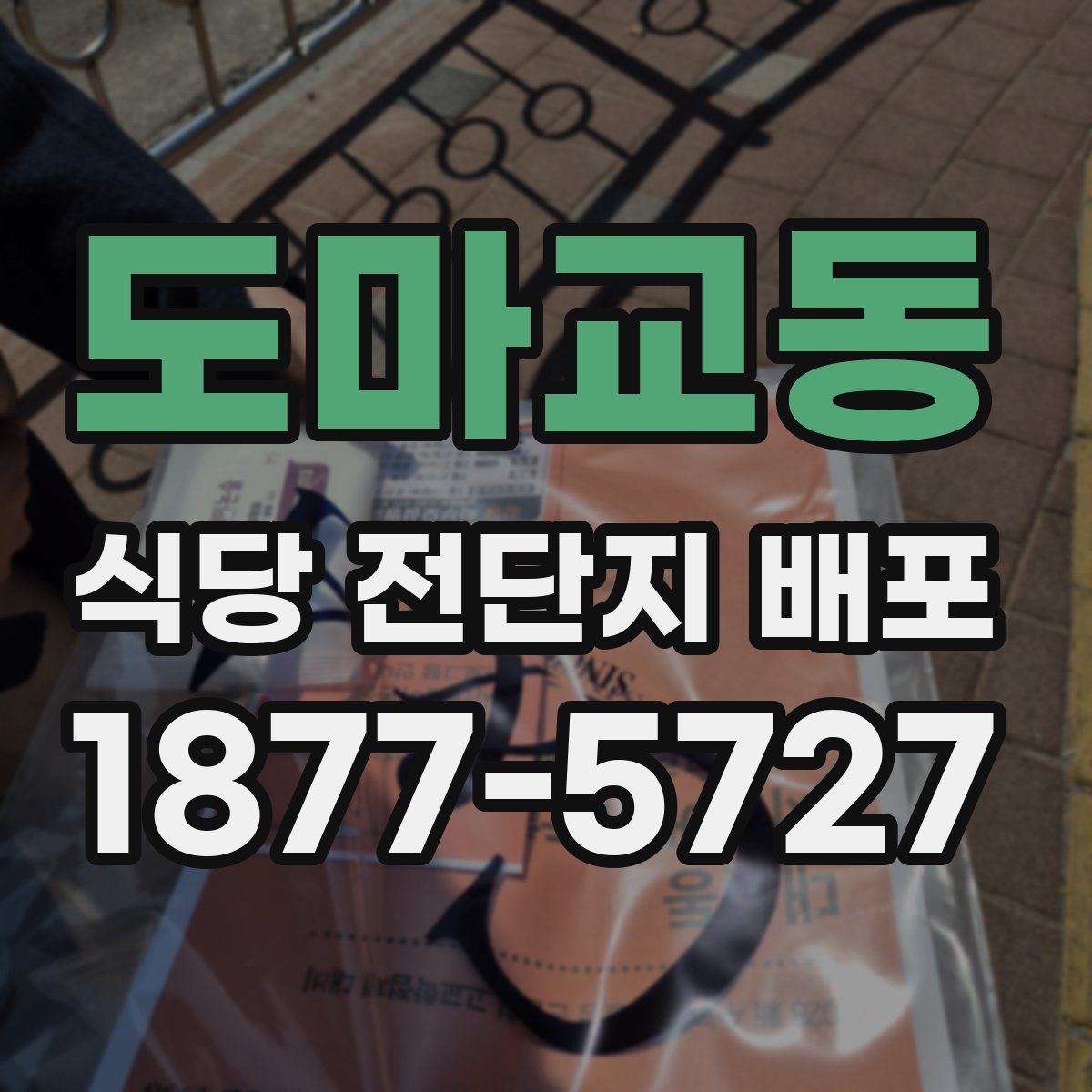 도마교동 식당 전단지 배포