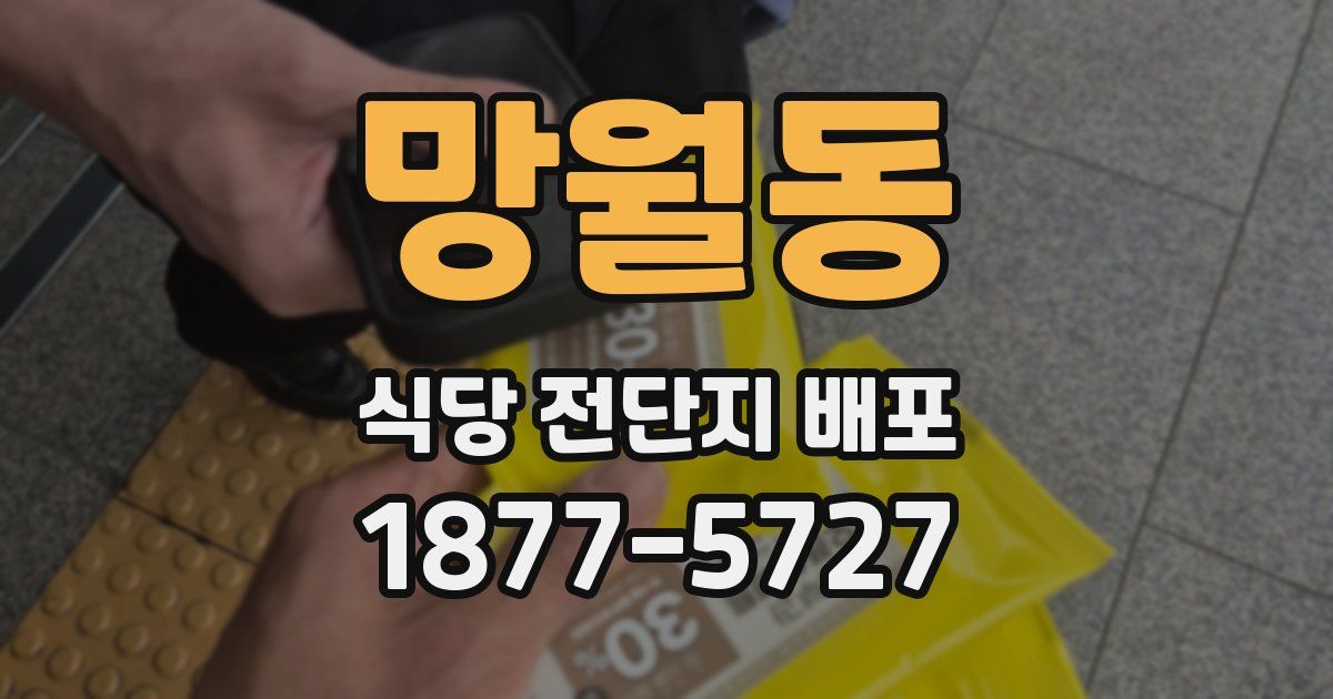 망월동 식당 전단지 배포