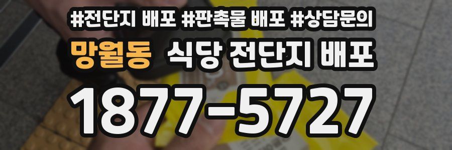 망월동 식당 전단지 배포