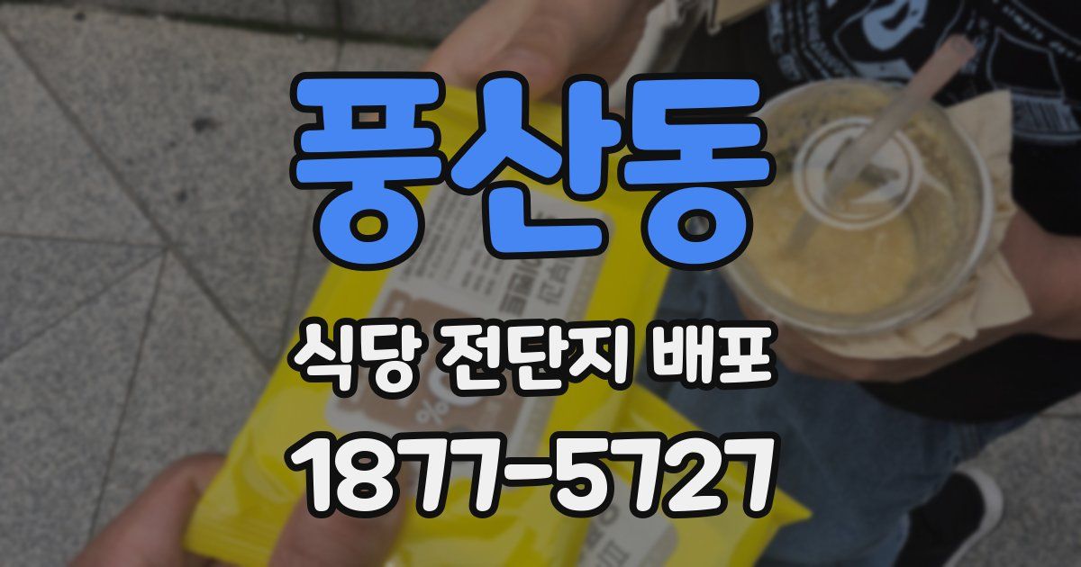 풍산동 식당 전단지 배포