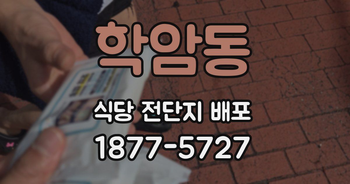 학암동 식당 전단지 배포