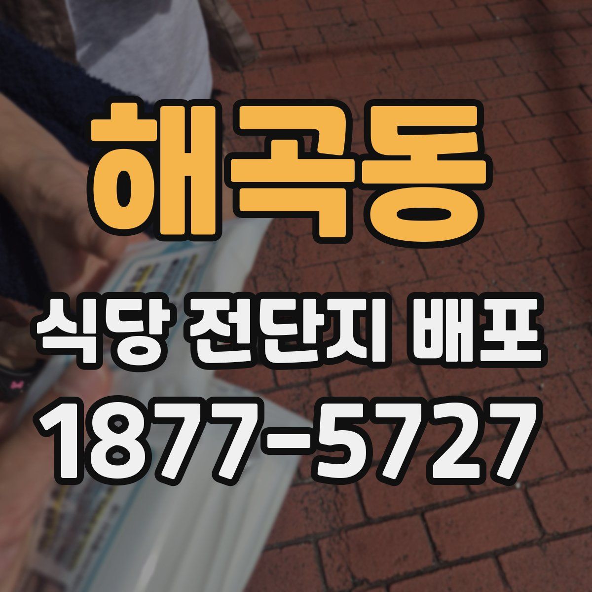 해곡동 식당 전단지 배포