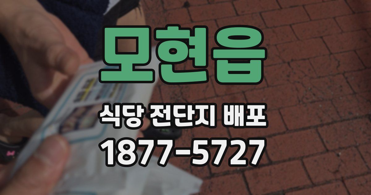 모현읍 식당 전단지 배포