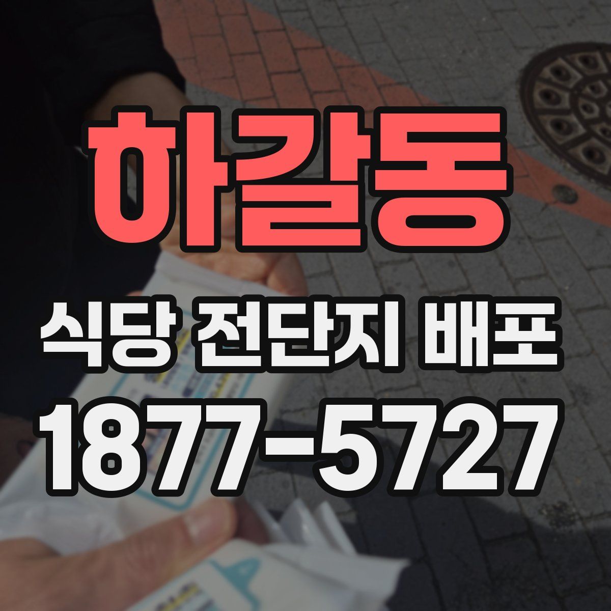 하갈동 식당 전단지 배포