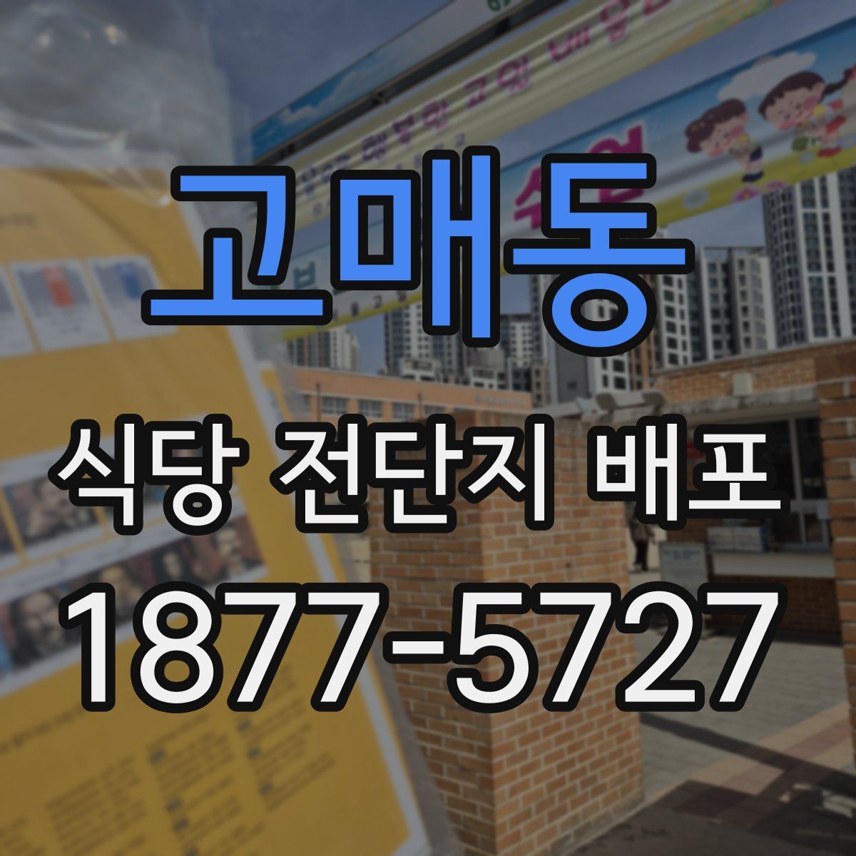 고매동 식당 전단지 배포