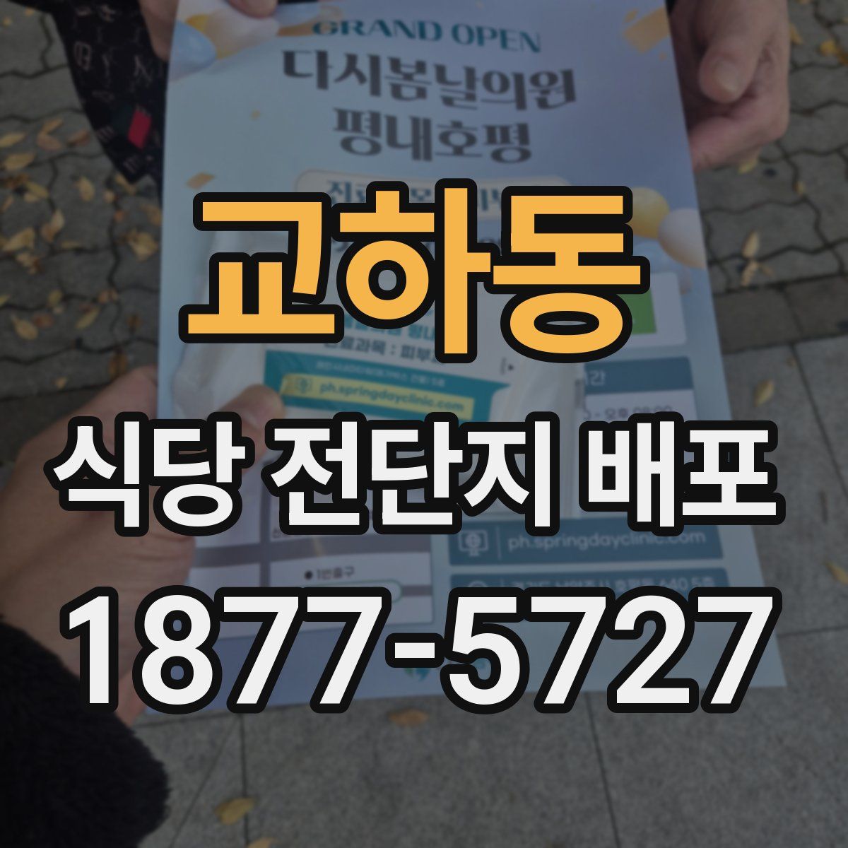 교하동 식당 전단지 배포