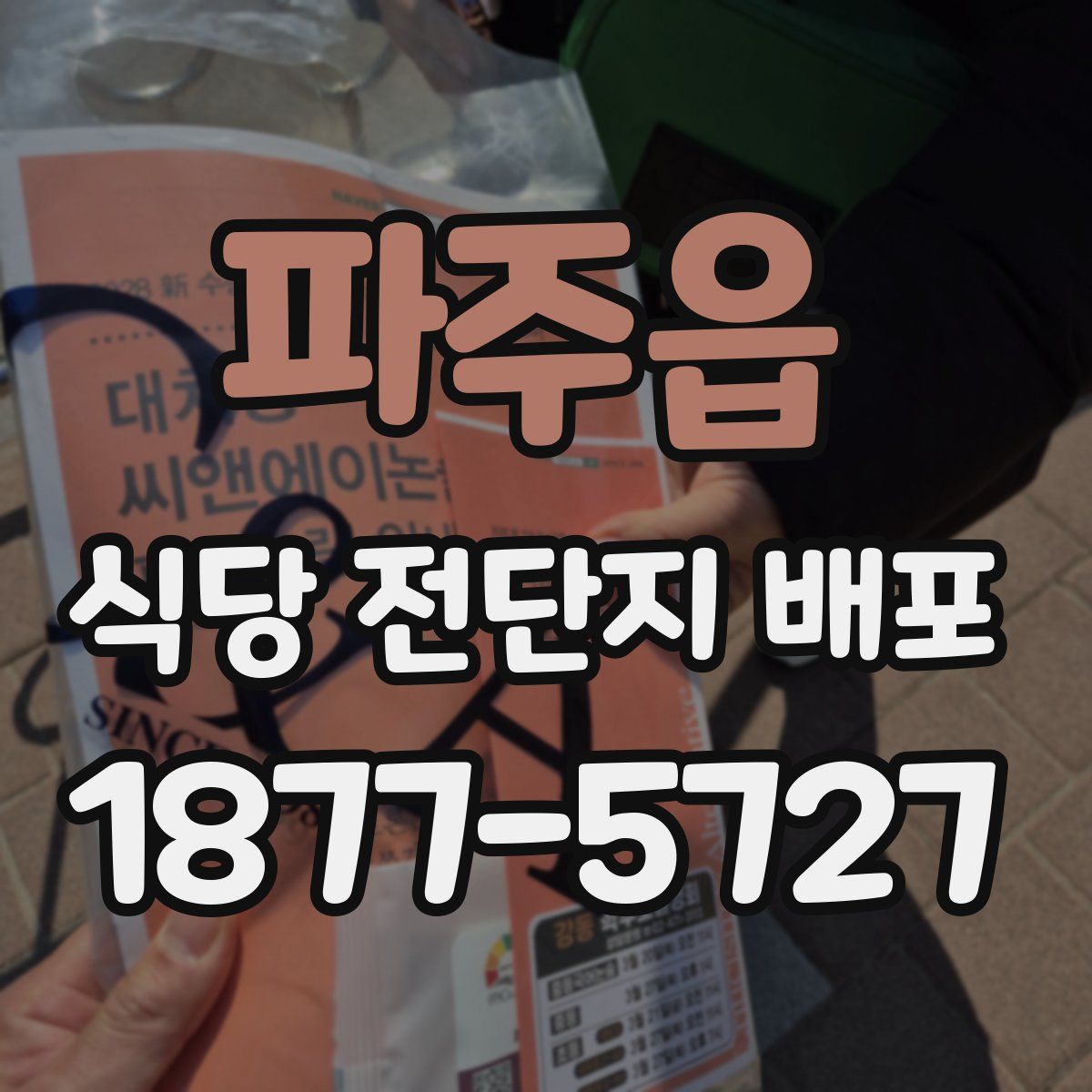 파주읍 식당 전단지 배포
