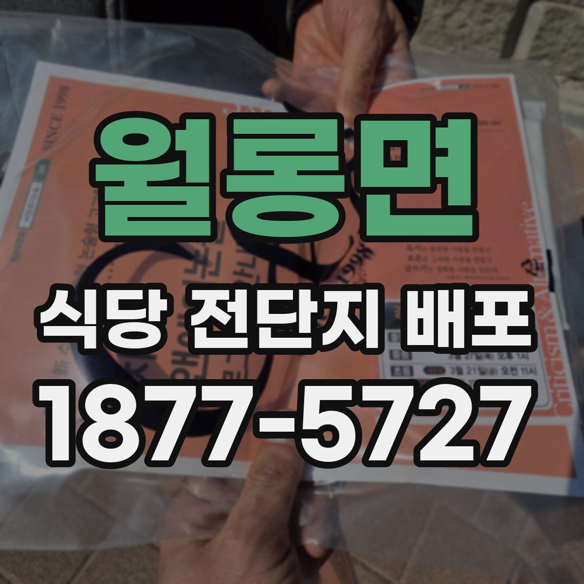월롱면 식당 전단지 배포