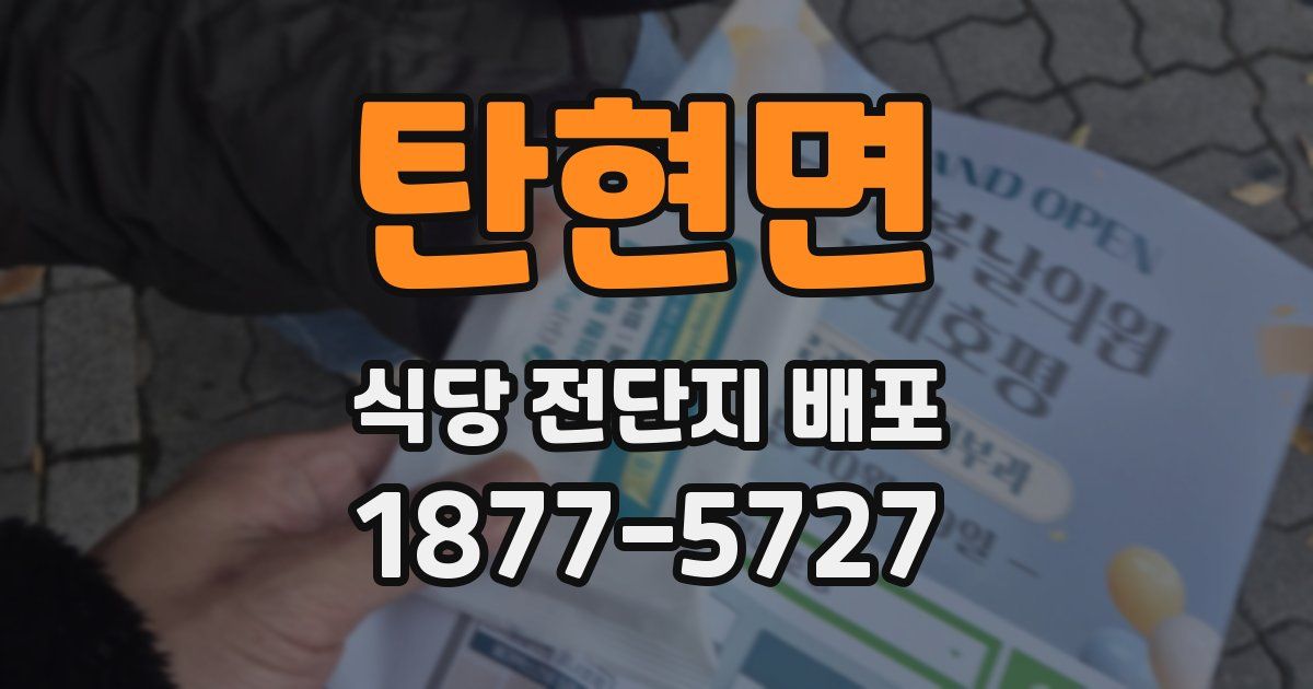 탄현면 식당 전단지 배포
