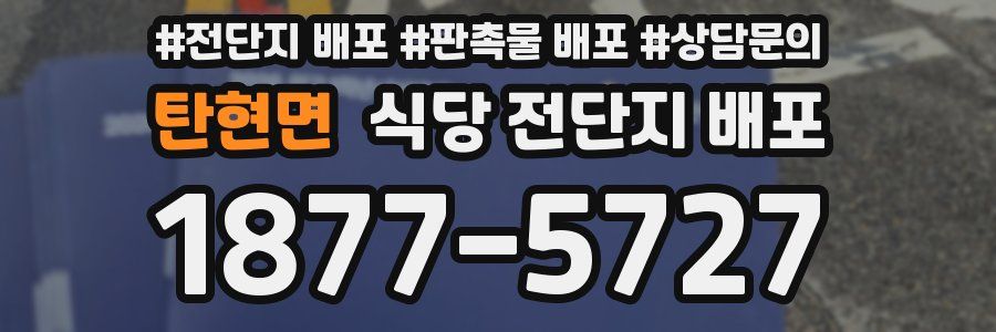탄현면 식당 전단지 배포