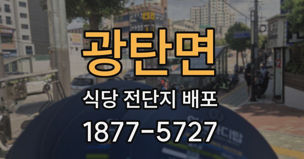 광탄면 식당 전단지 배포