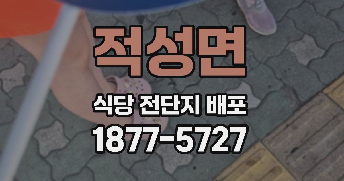 적성면 식당 전단지 배포