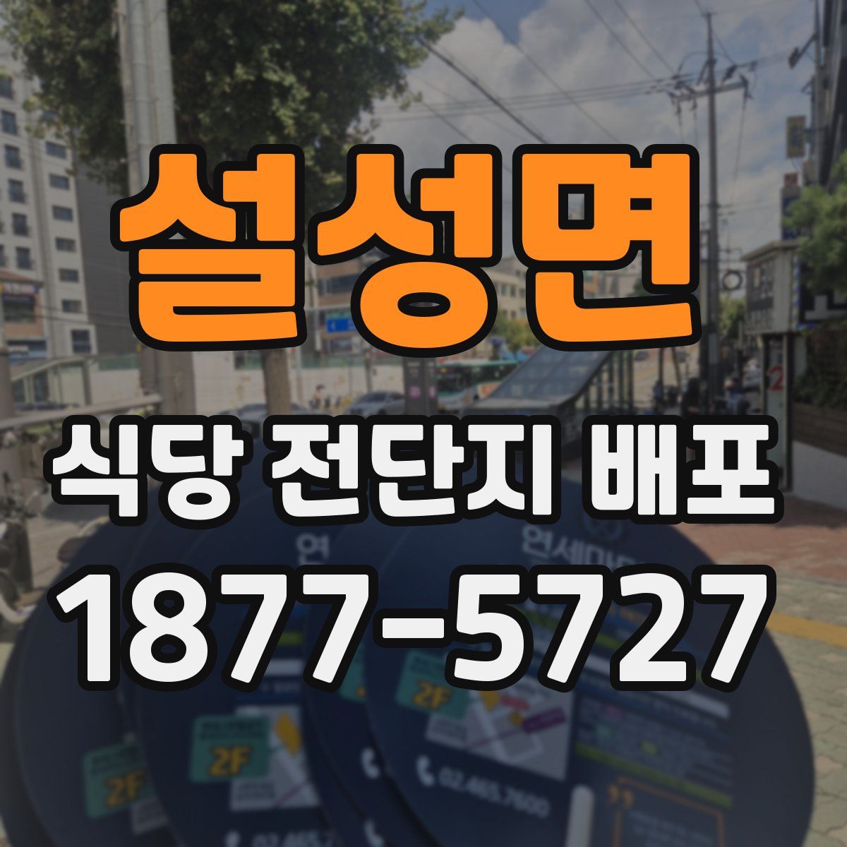 설성면 식당 전단지 배포
