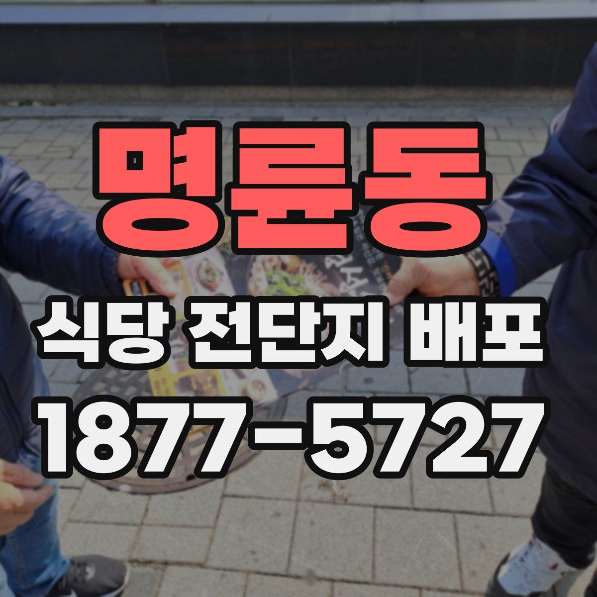 명륜동 식당 전단지 배포