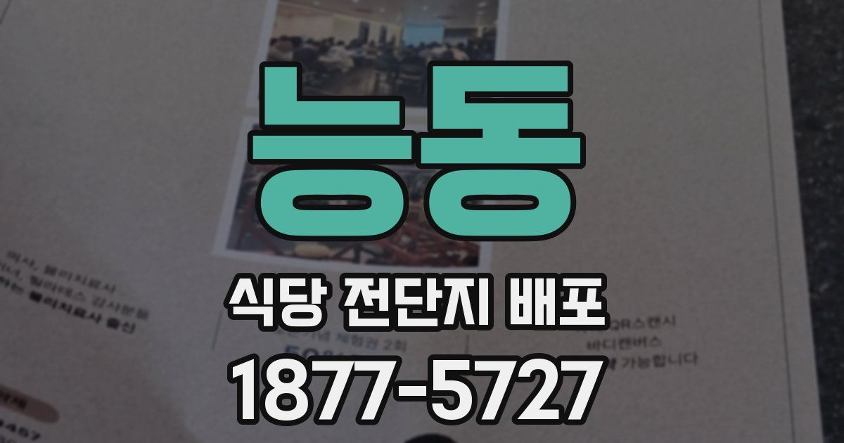 능동 식당 전단지 배포
