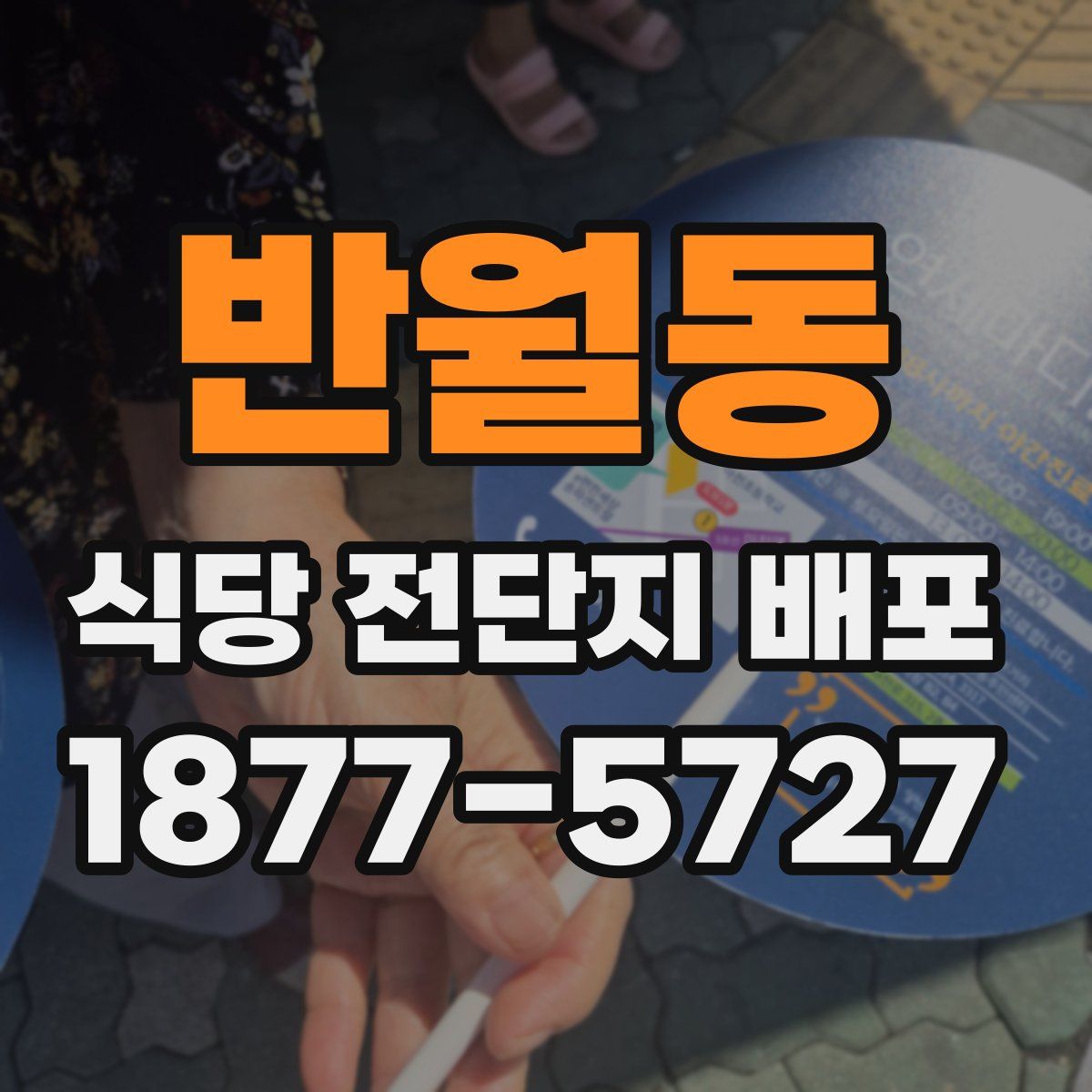 반월동 식당 전단지 배포