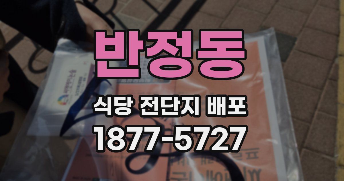 반정동 식당 전단지 배포