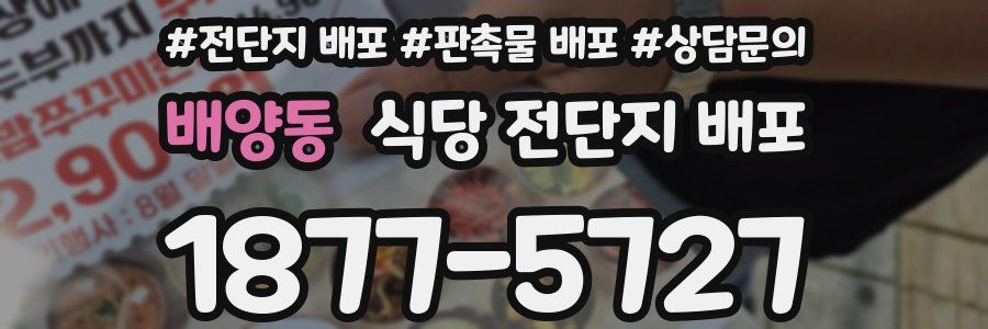 배양동 식당 전단지 배포