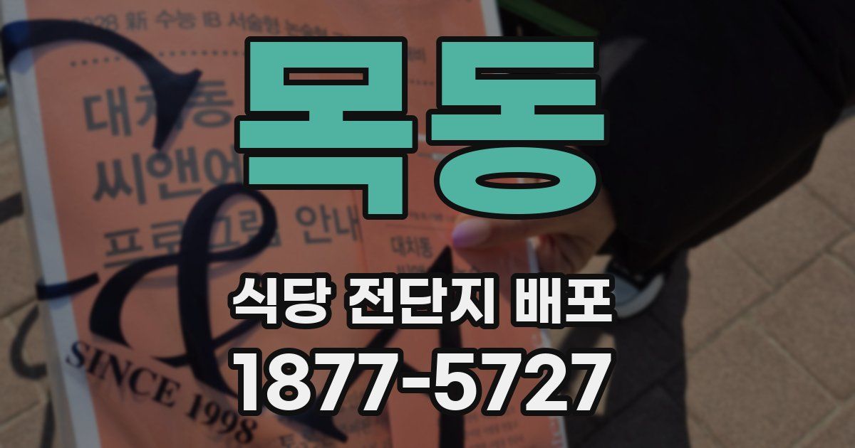 목동 식당 전단지 배포