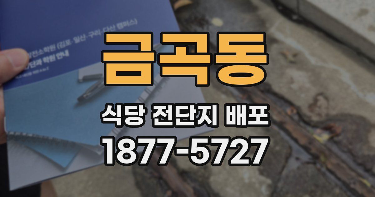 금곡동 식당 전단지 배포