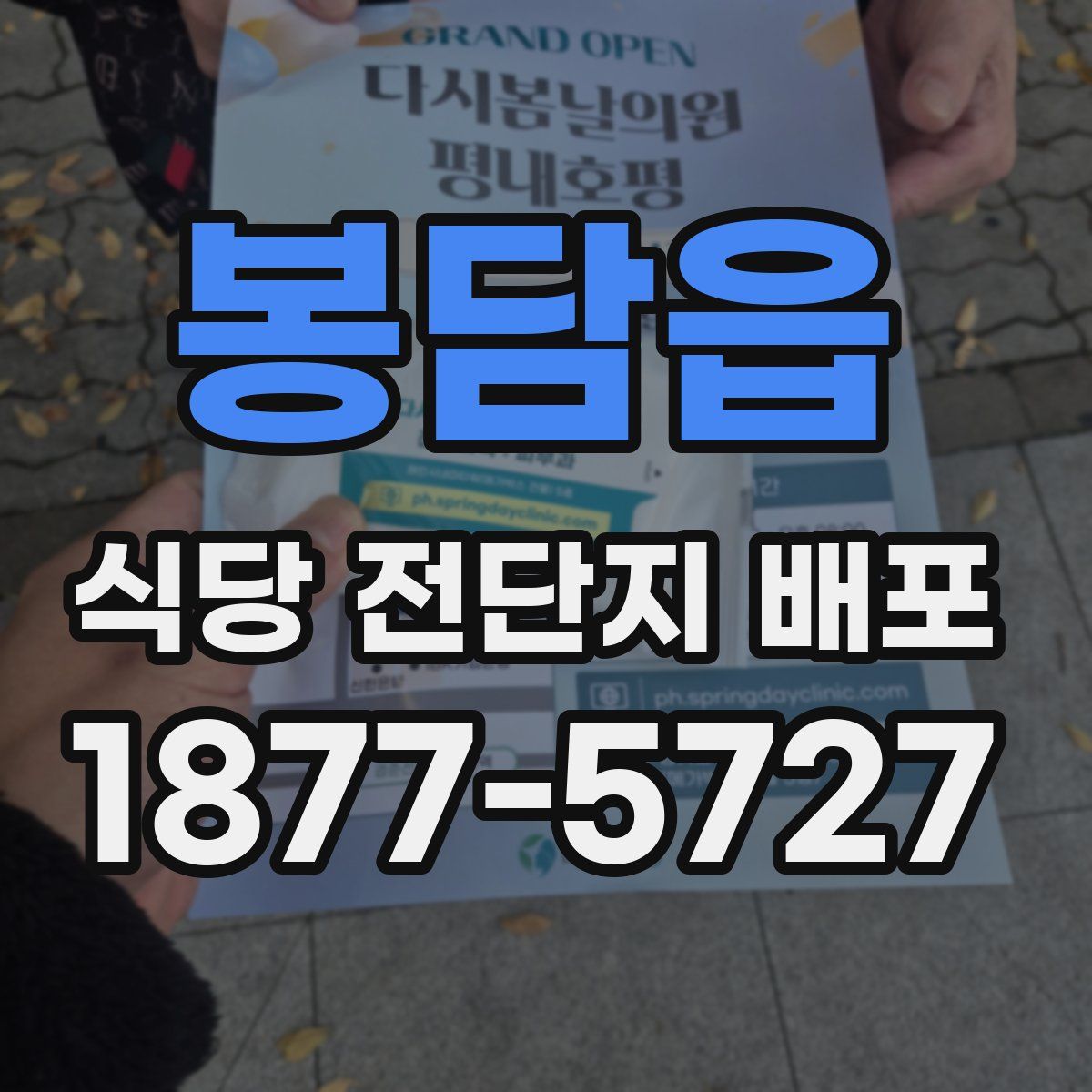 봉담읍 식당 전단지 배포