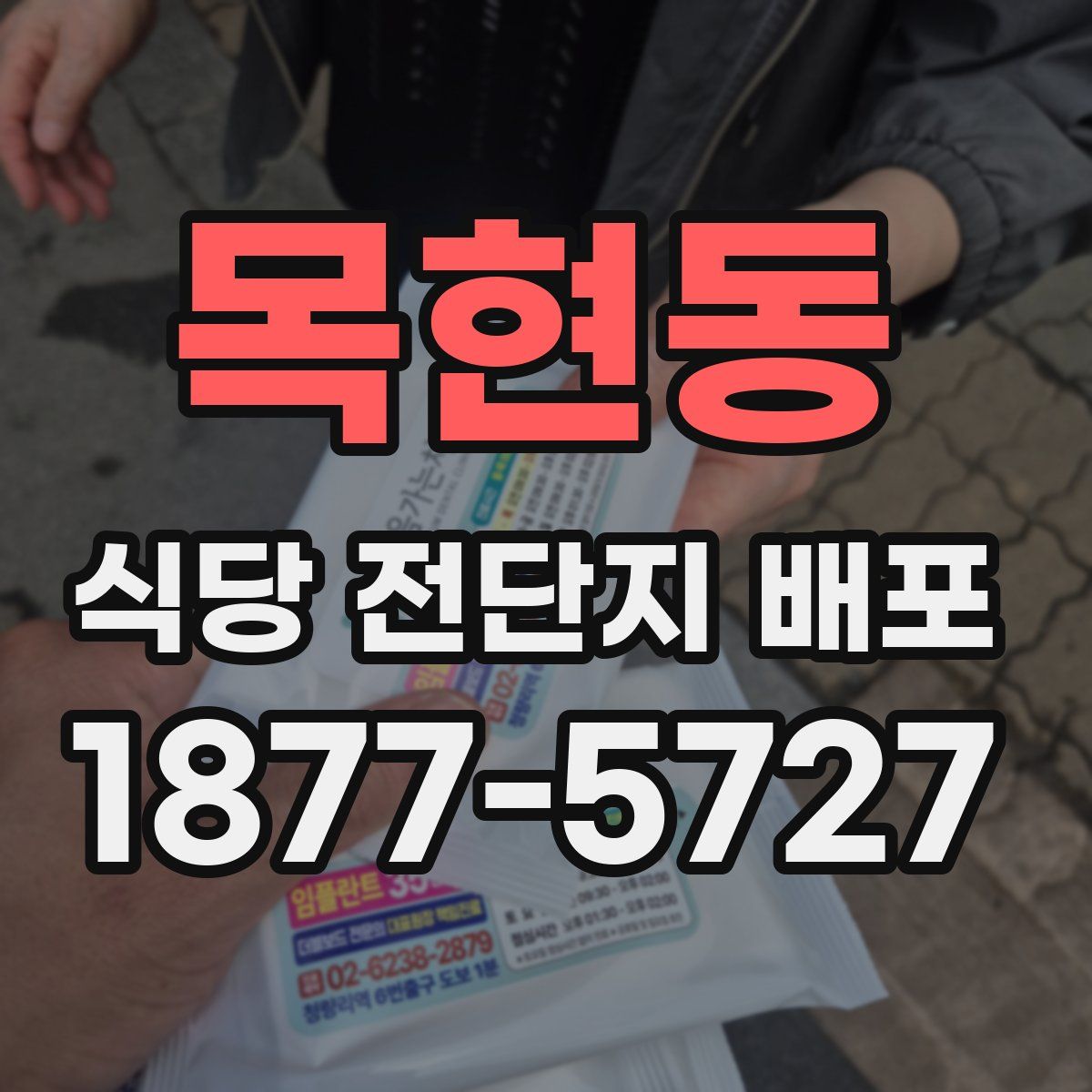 목현동 식당 전단지 배포
