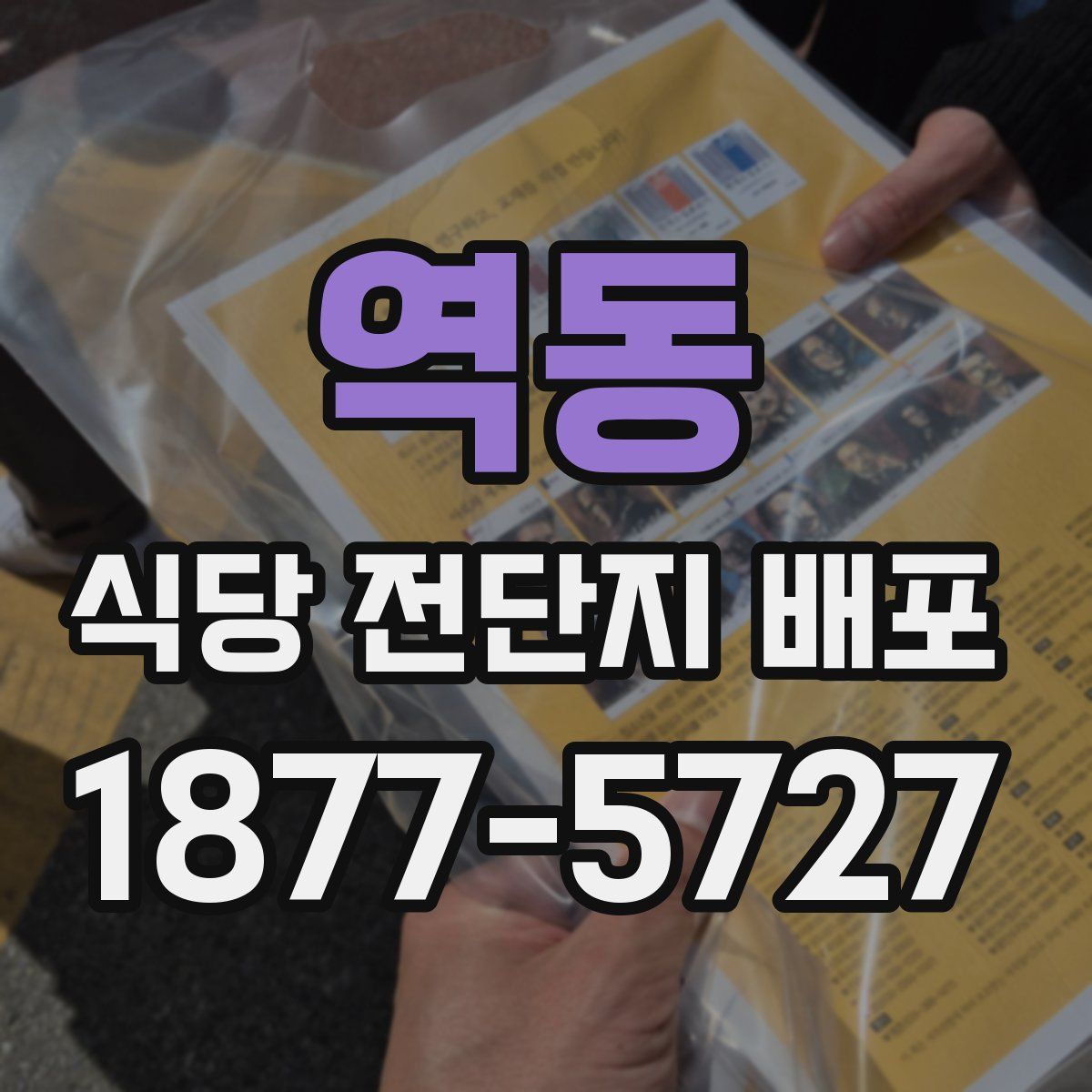 역동 식당 전단지 배포