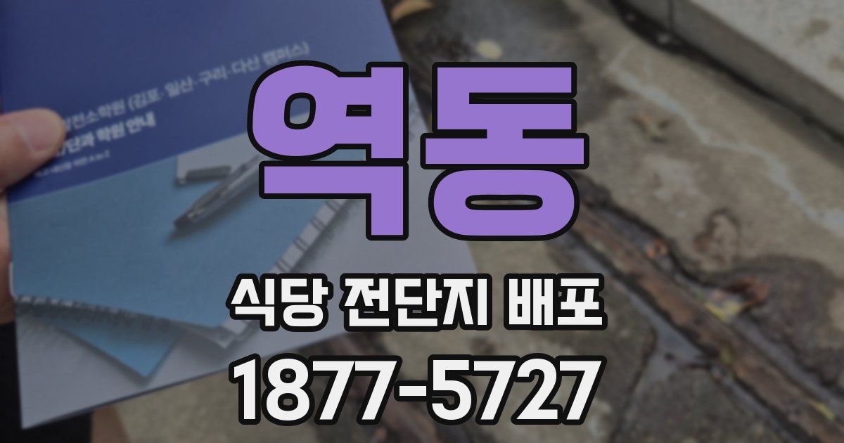 역동 식당 전단지 배포