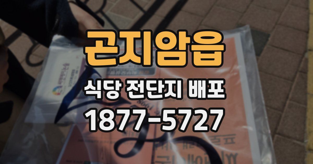 곤지암읍 식당 전단지 배포