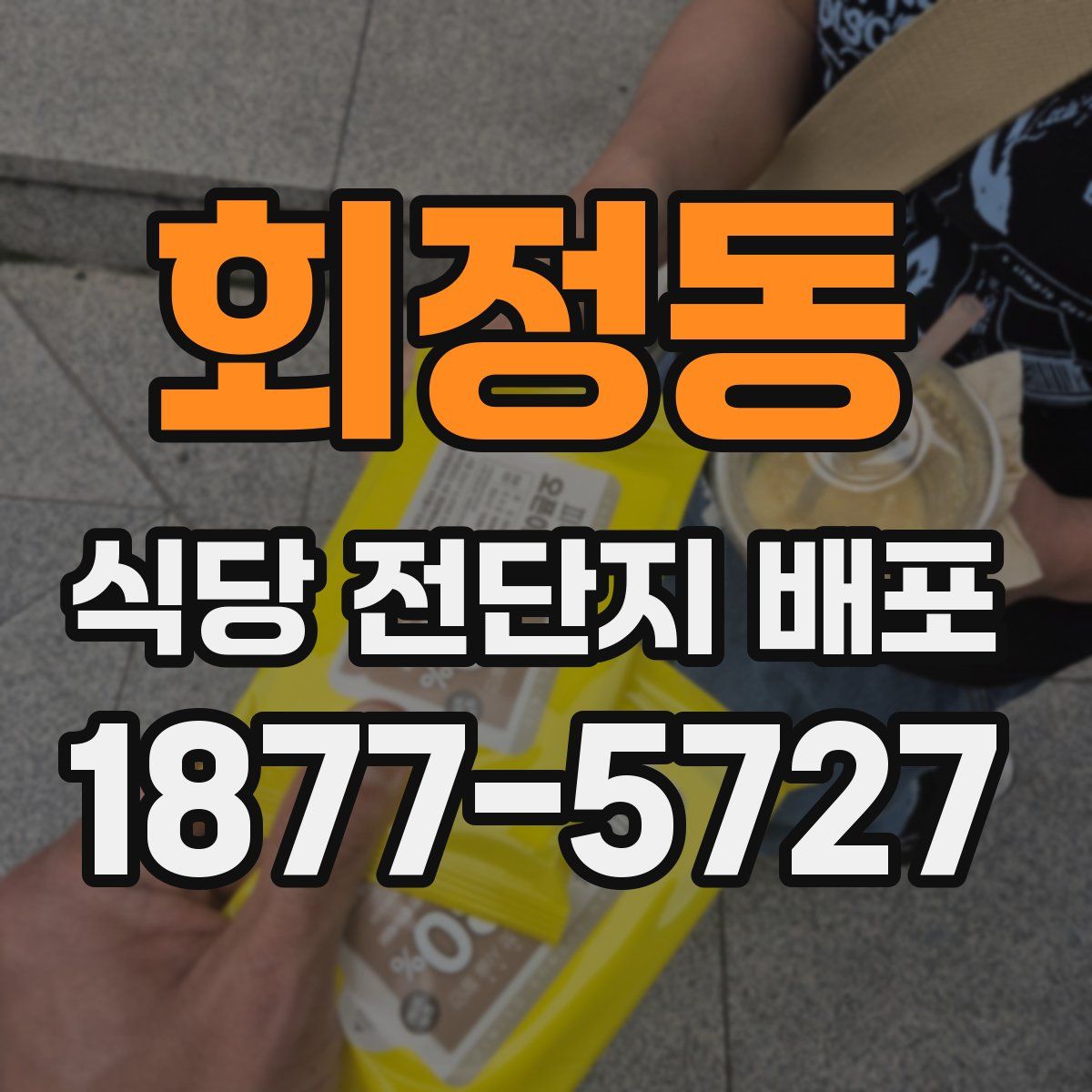 회정동 식당 전단지 배포
