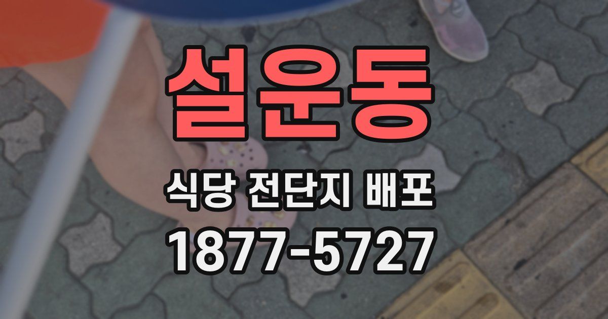 설운동 식당 전단지 배포