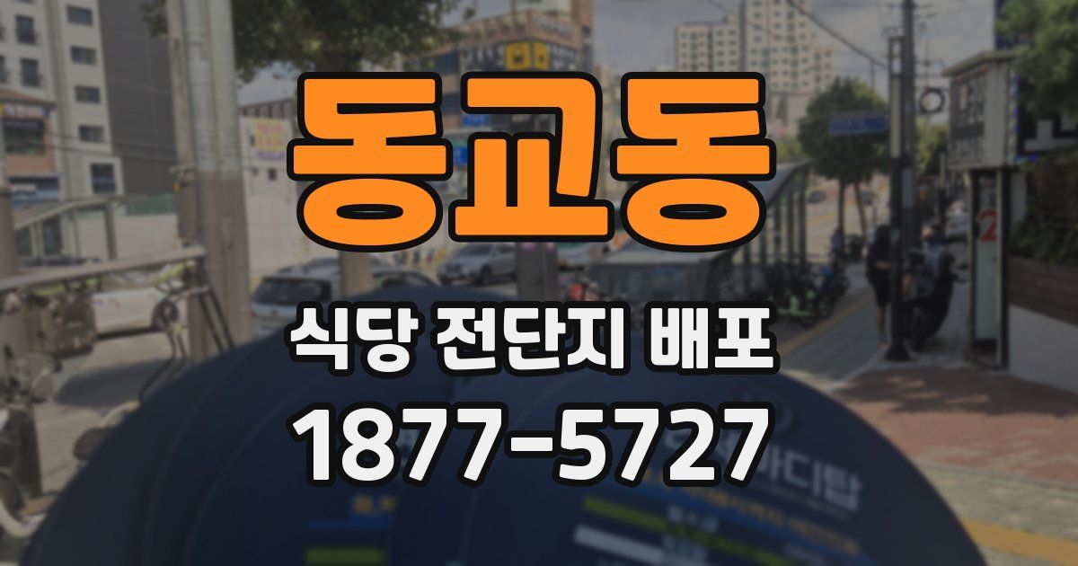 동교동 식당 전단지 배포