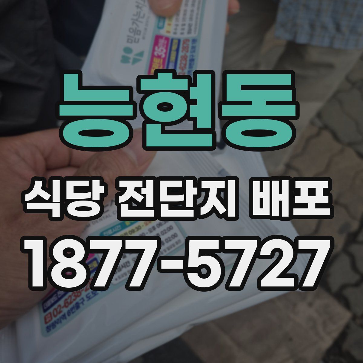 능현동 식당 전단지 배포