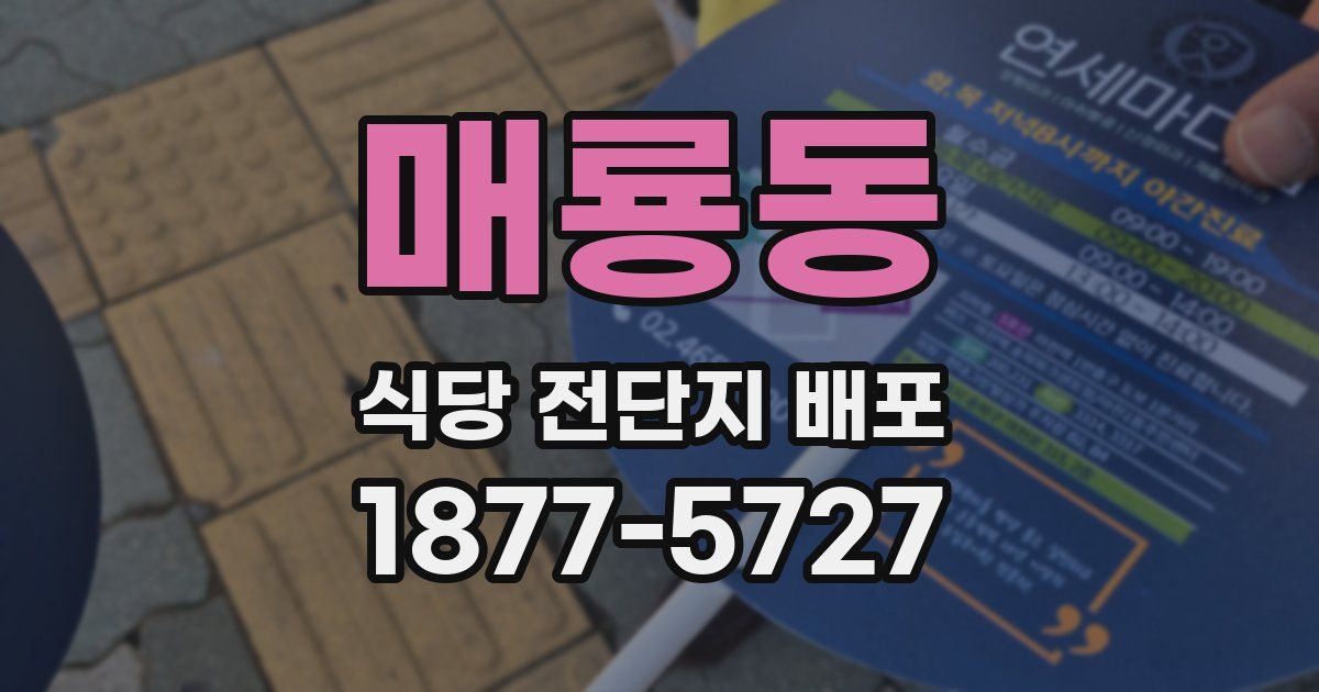 매룡동 식당 전단지 배포