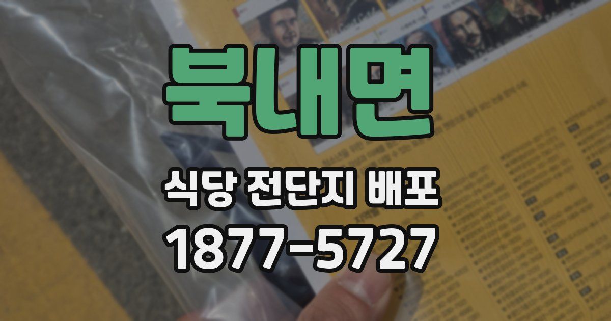 북내면 식당 전단지 배포