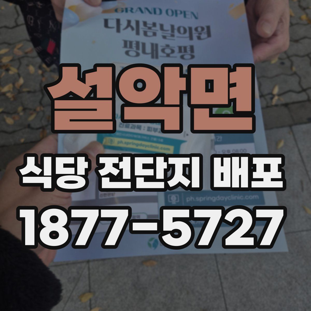 설악면 식당 전단지 배포