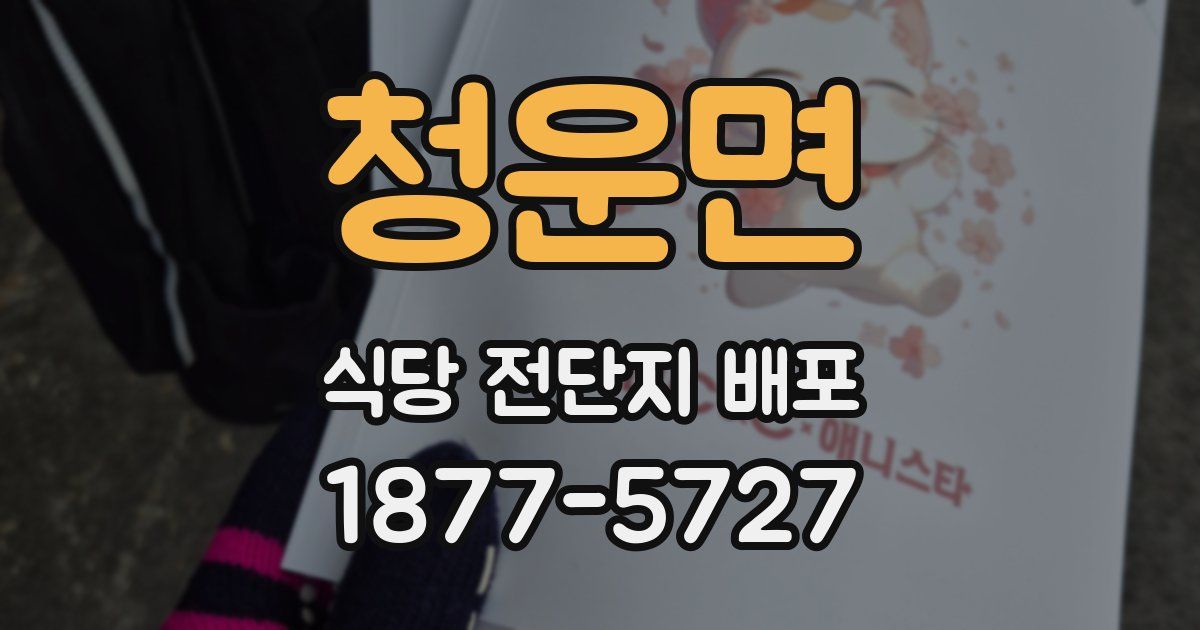 청운면 식당 전단지 배포