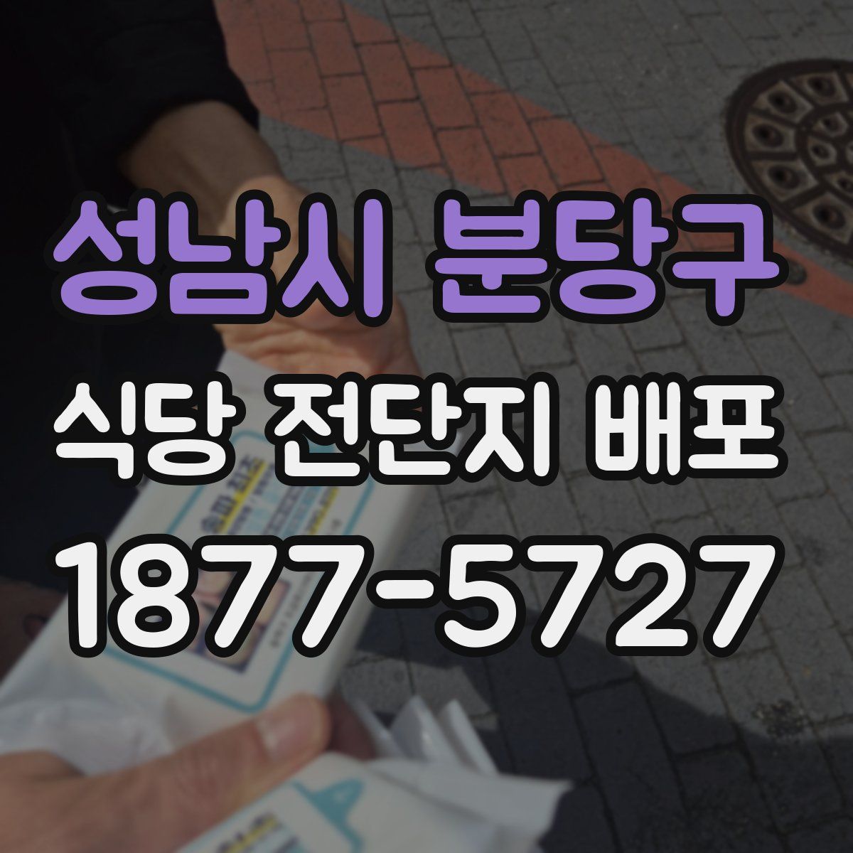 성남시 분당구 식당 전단지 배포