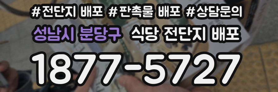 성남시 분당구 식당 전단지 배포