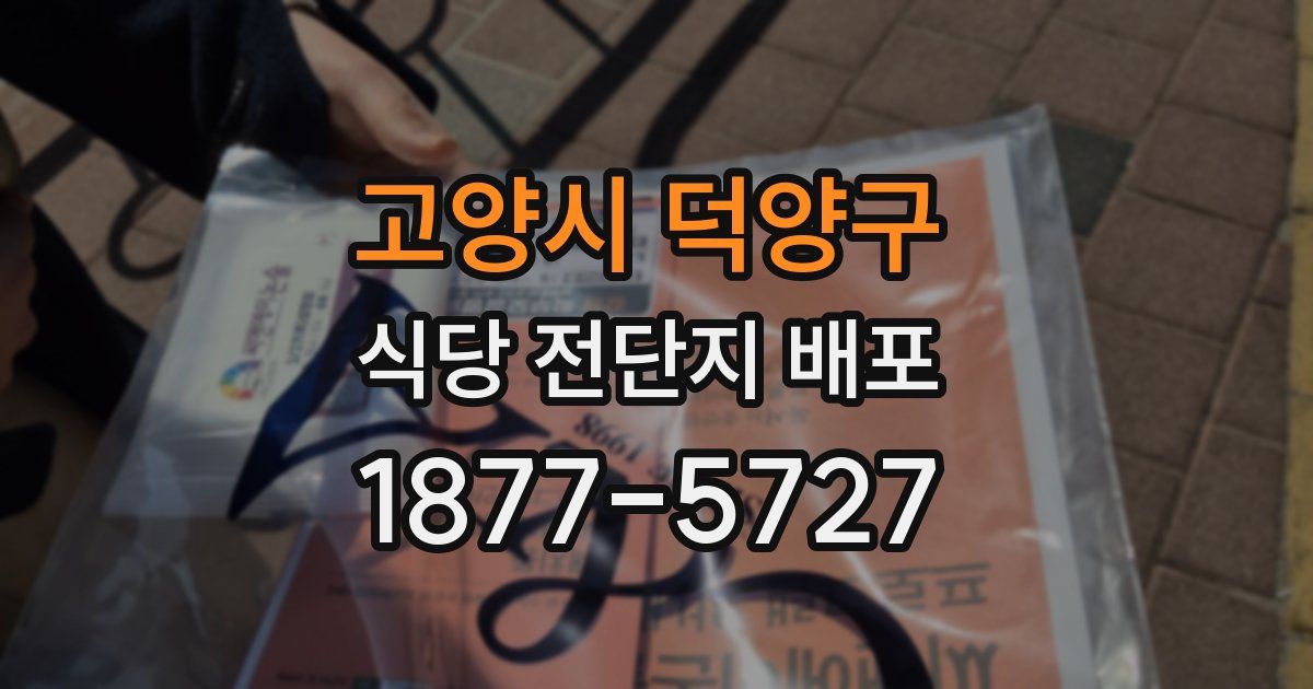 고양시 덕양구 식당 전단지 배포