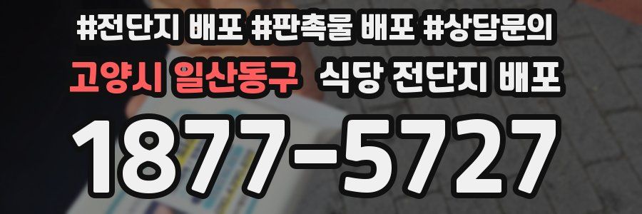 고양시 일산동구 식당 전단지 배포