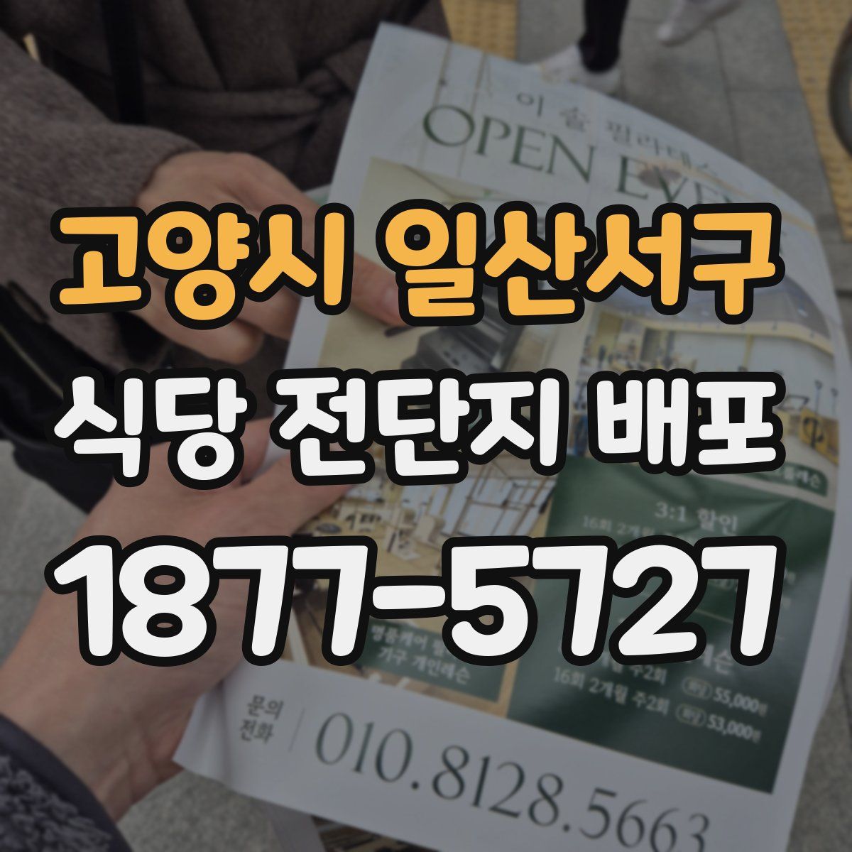 고양시 일산서구 식당 전단지 배포