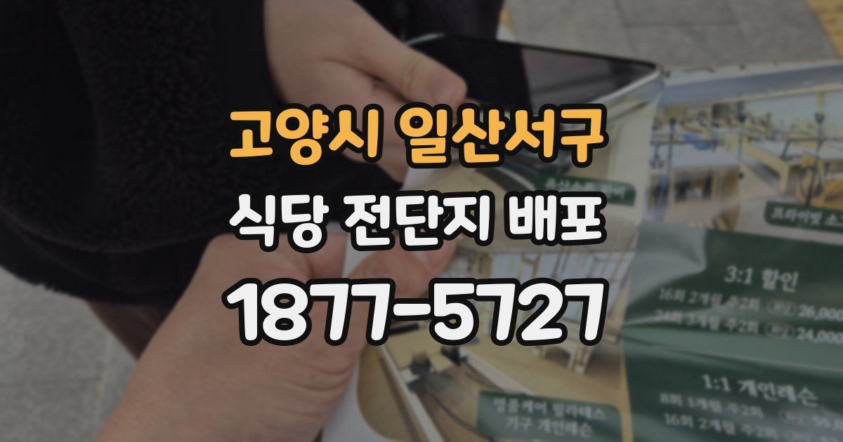 고양시 일산서구 식당 전단지 배포