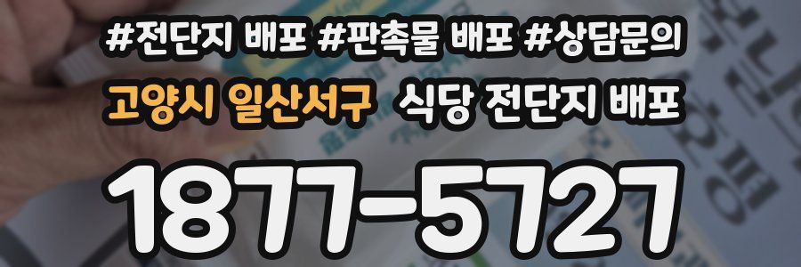 고양시 일산서구 식당 전단지 배포
