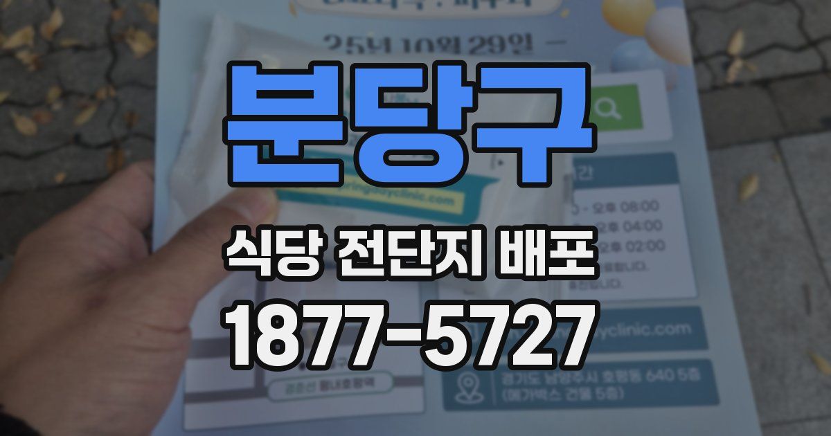 분당구 식당 전단지 배포