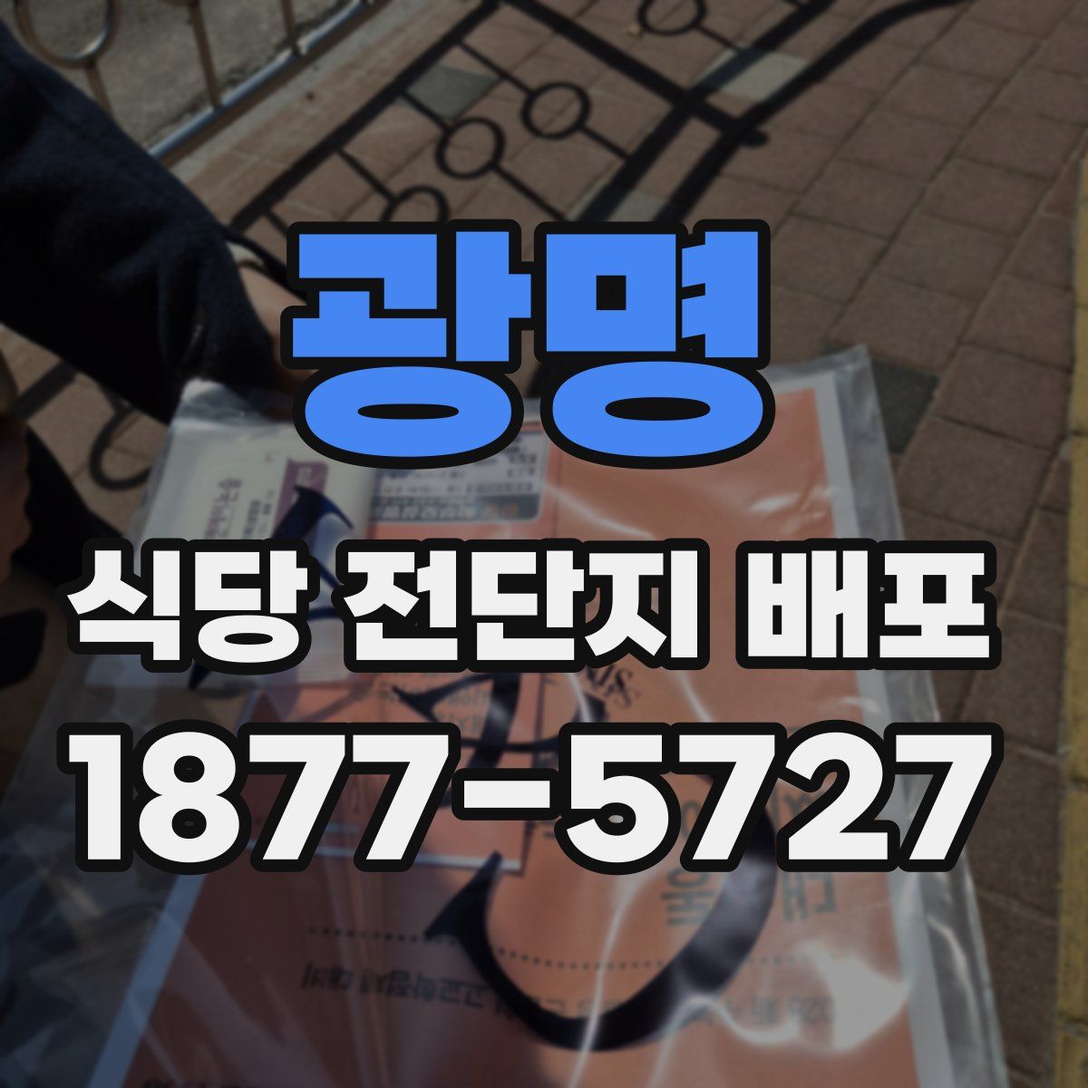 광명 식당 전단지 배포