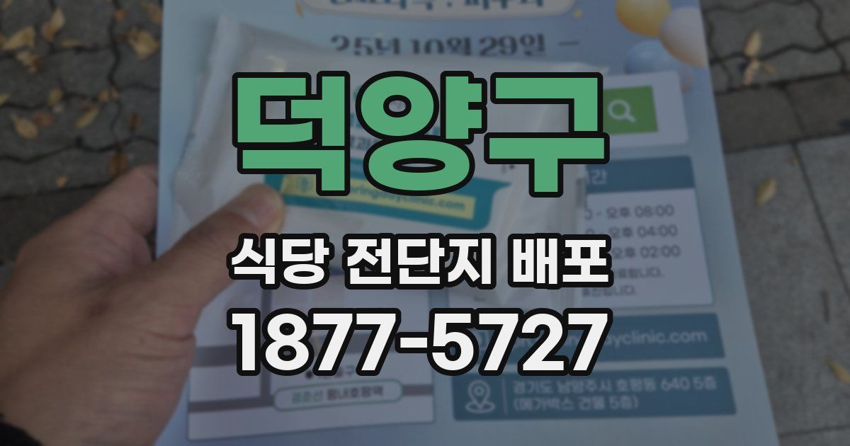 덕양구 식당 전단지 배포