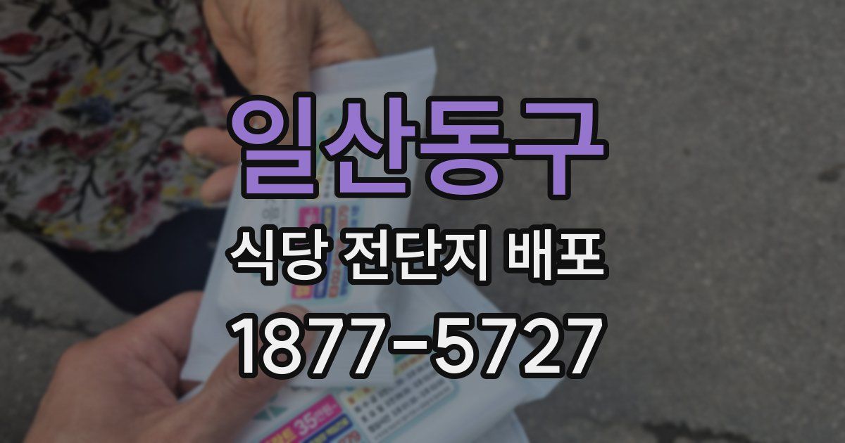 일산동구 식당 전단지 배포